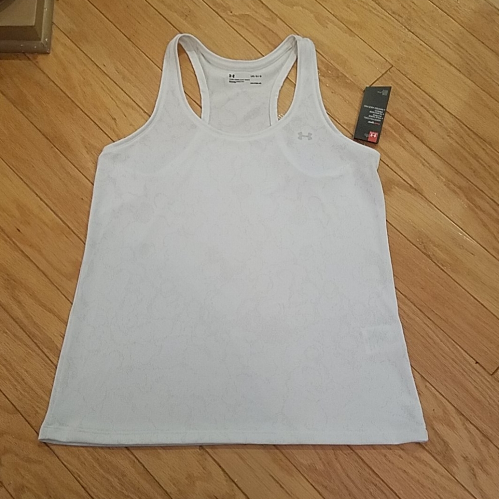 Under Armour White Racerback Tank Top